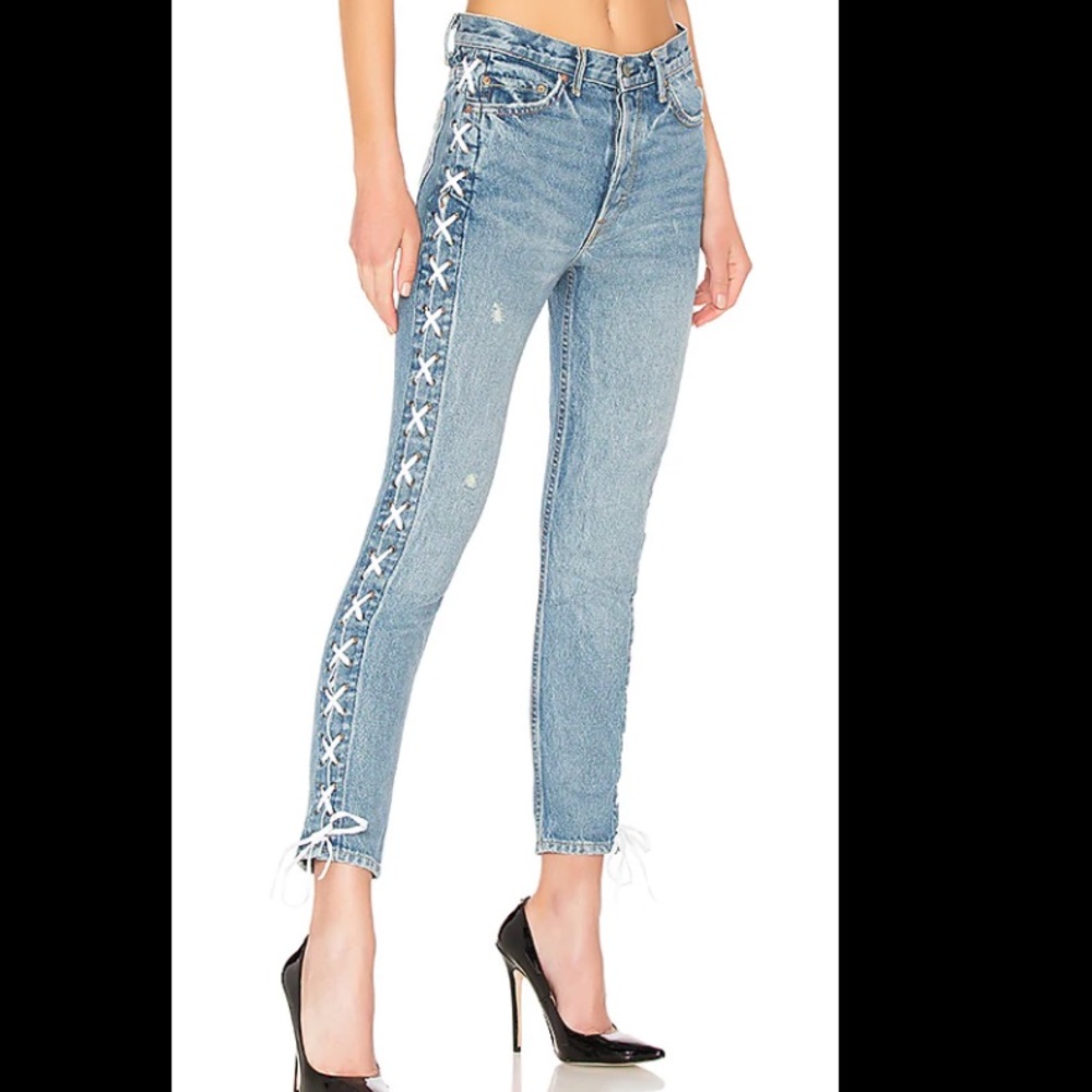 GRLFRND Karelian Lace Up Jeans